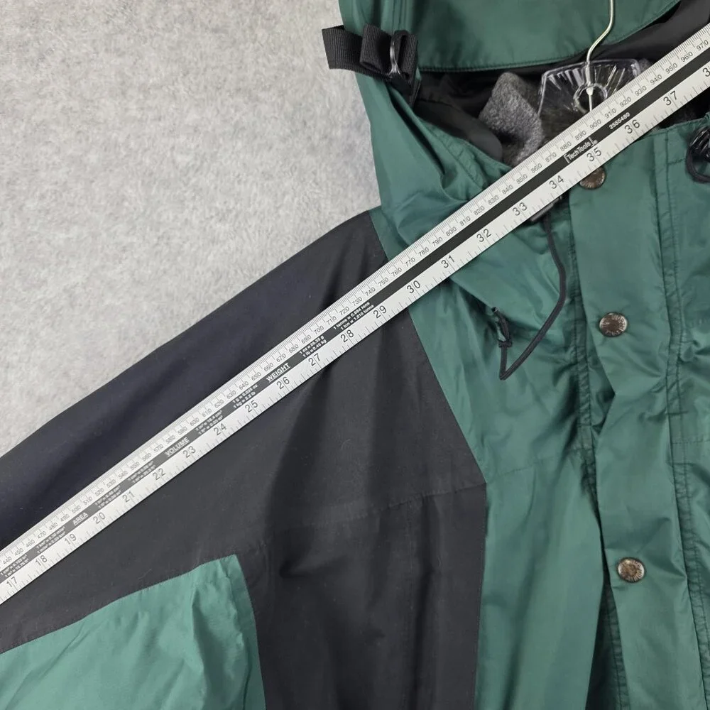 The North Face Parka Jacket Mens M Green Black Gore-Tex Insulated Hooded Lined